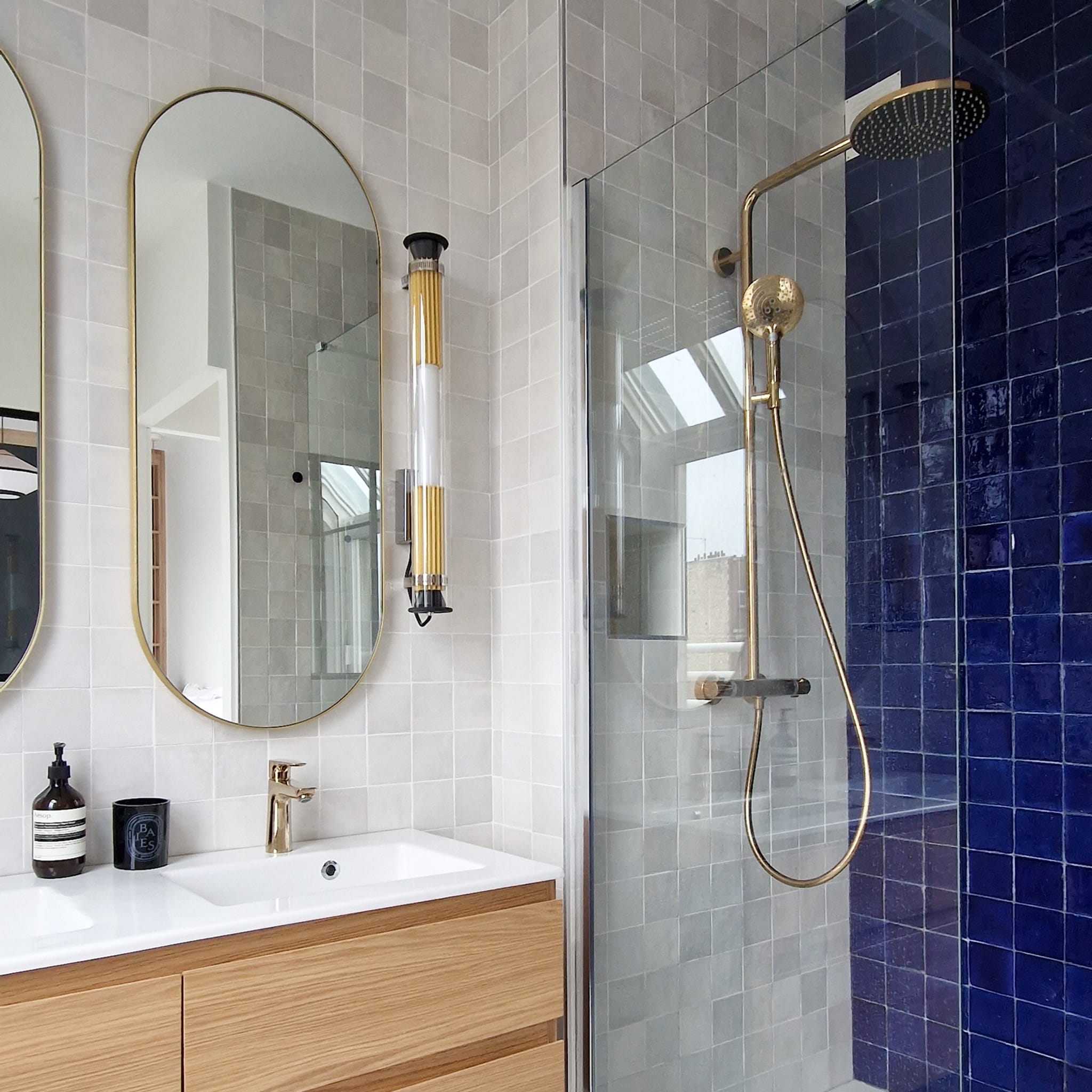 renovation appartement asnieres sur seine salle de bain Vuitton